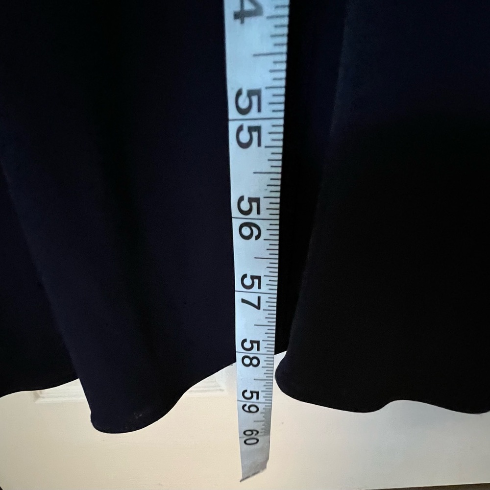 JS Boutique Navy Gown with Silver Sequin Cap Sleeves - Picture 5 of 15
